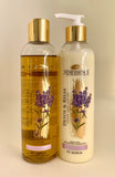 J'enessence Detox and Relax Natural Therapy Lavender Body Lotion and Wash Bundle Set