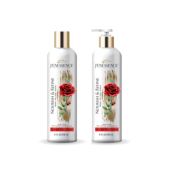 rose body lotion & body wash